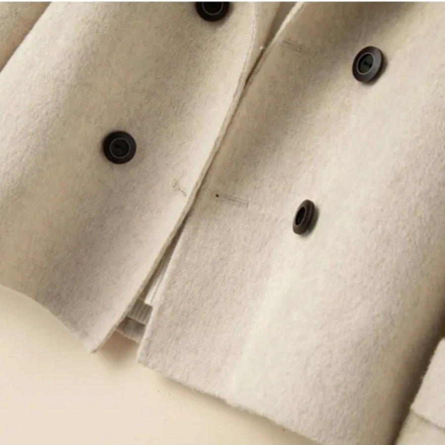 Women's Coat with Button Front and Cuffs
