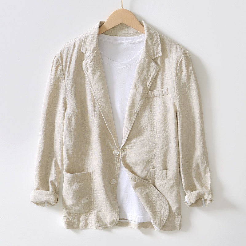 Men's Linen Blend Blazer, Unlined