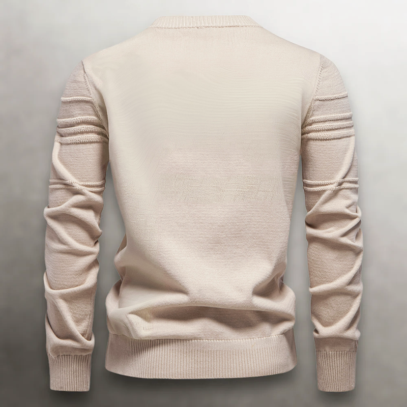 Men's Textured Knit Cotton Sweater
