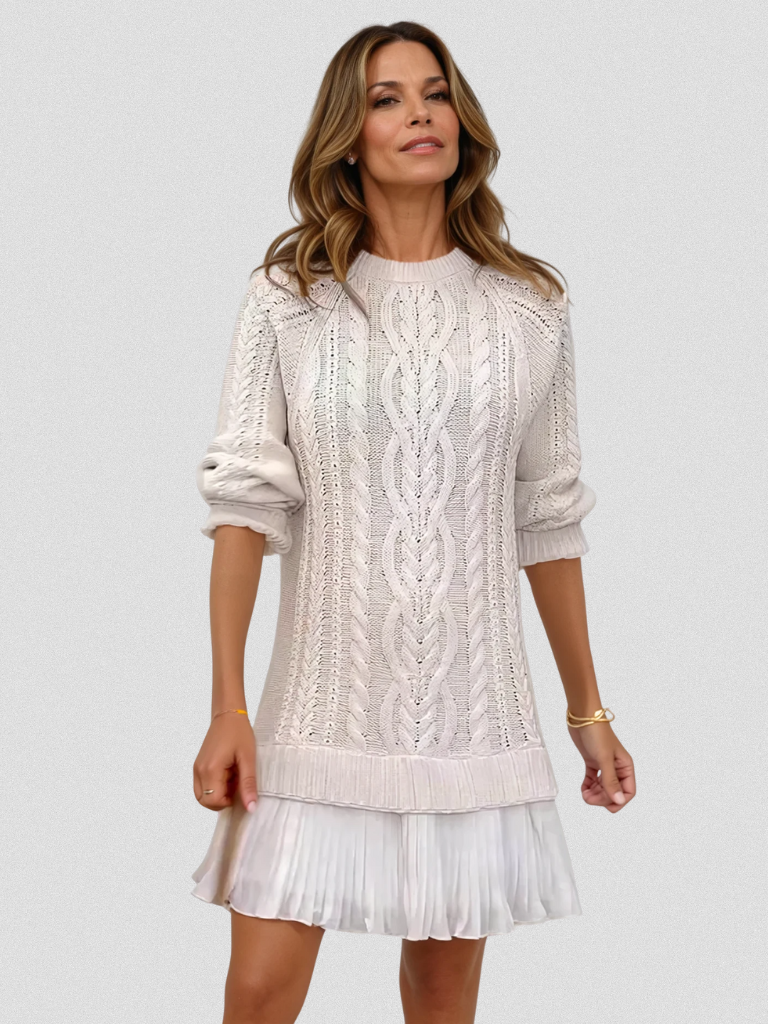 Women's Sweater Dresses for Fall in Cable Knit