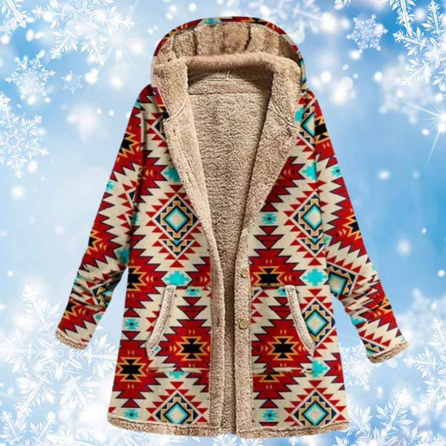 Women's Printed Hoodie with Bold Pattern