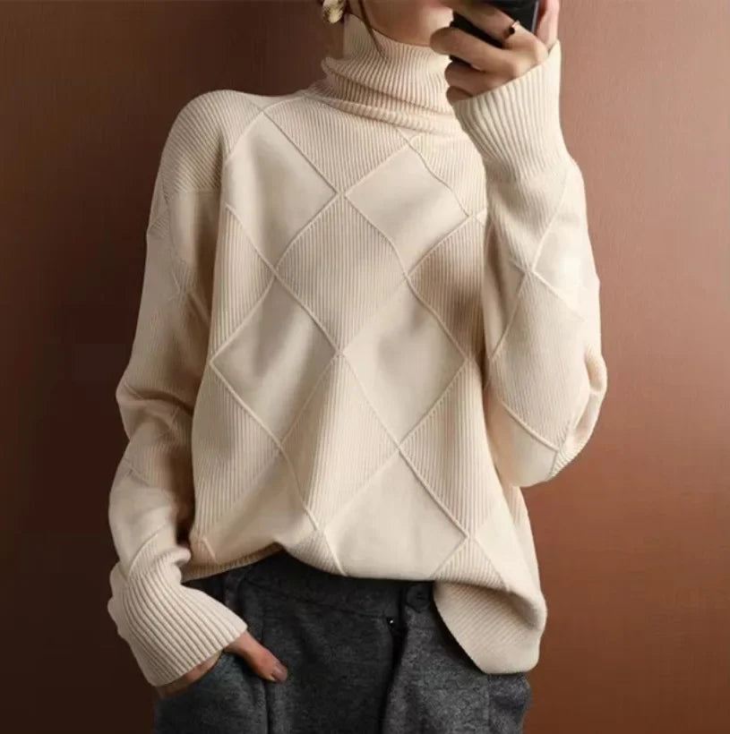 Allegra Diamond Knit Cashmere Sweater