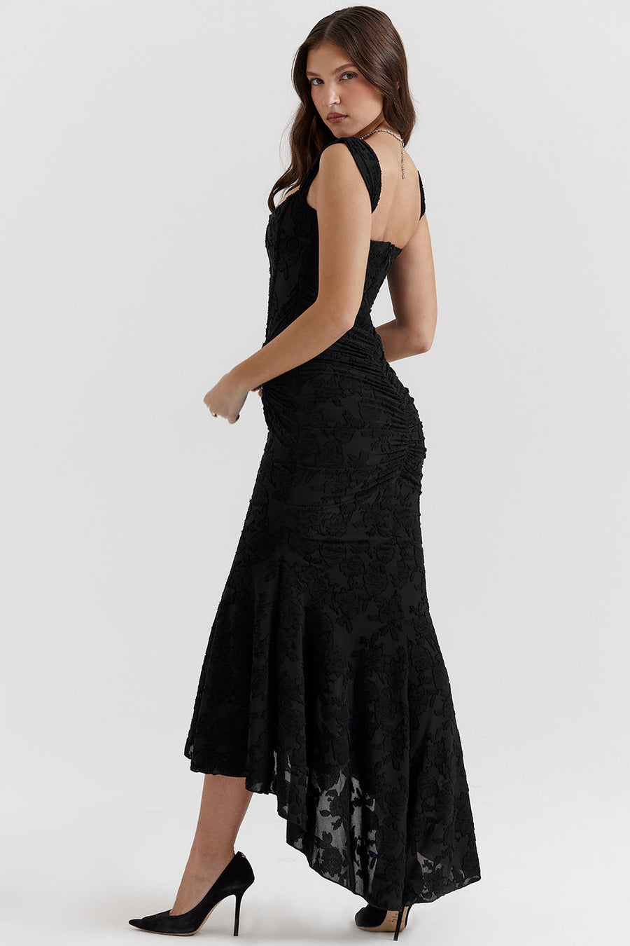 Women's Sleeveless Draped Cocktail Dress