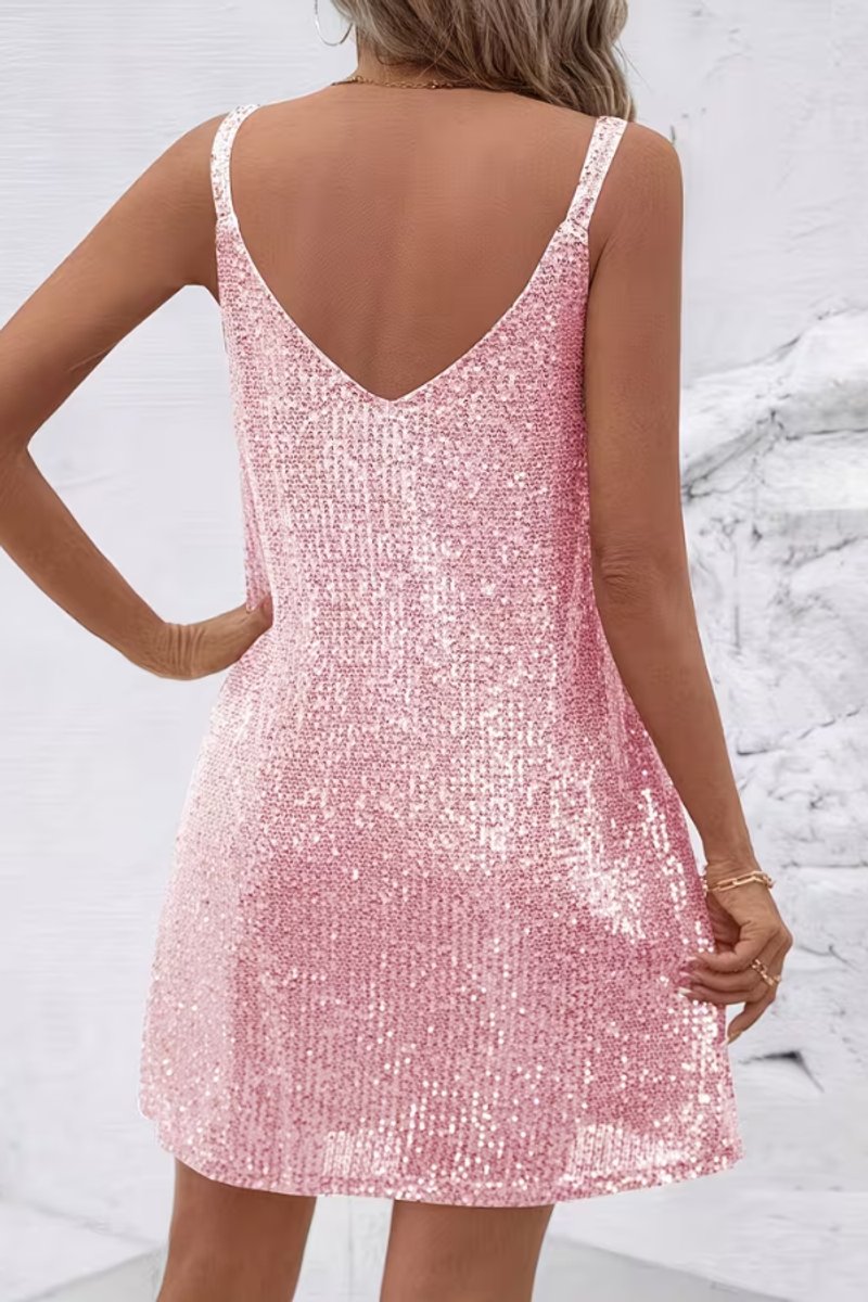 Women's Sleeveless Sequin Mini Dress
