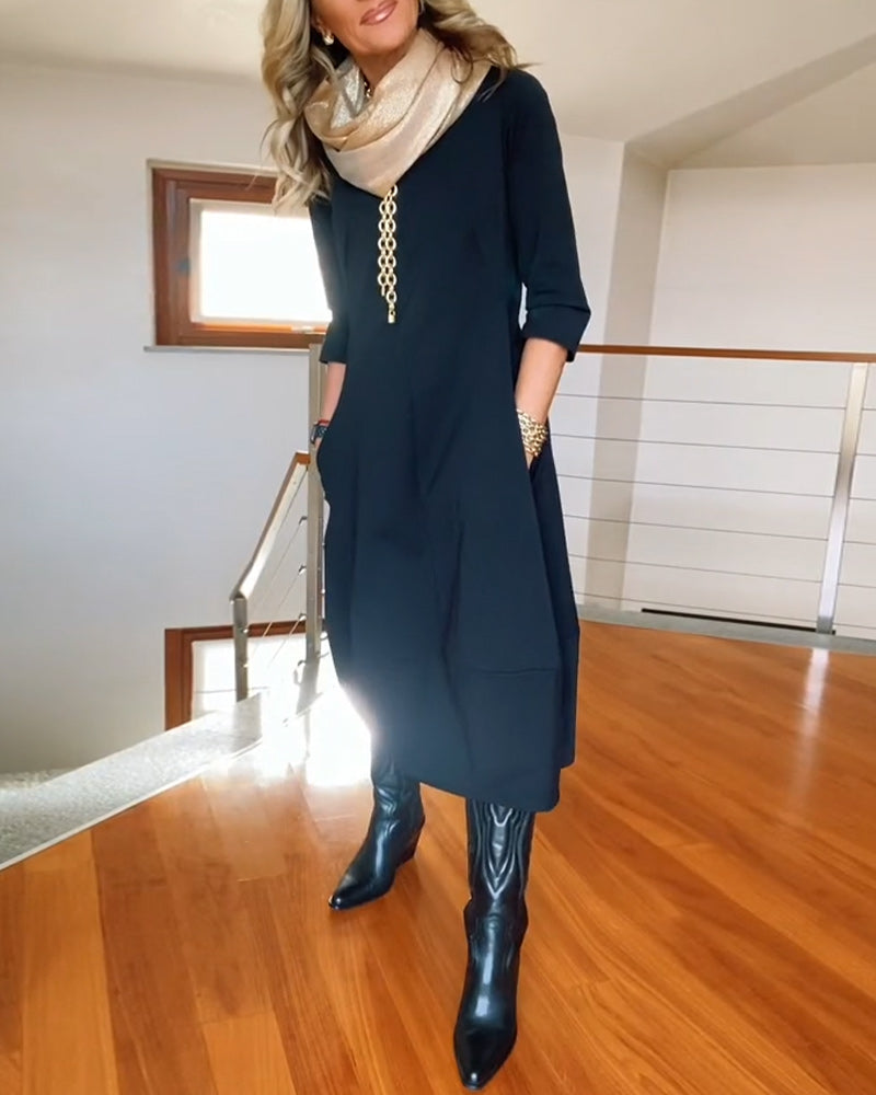 Women's Long Sleeve Maxi Dress