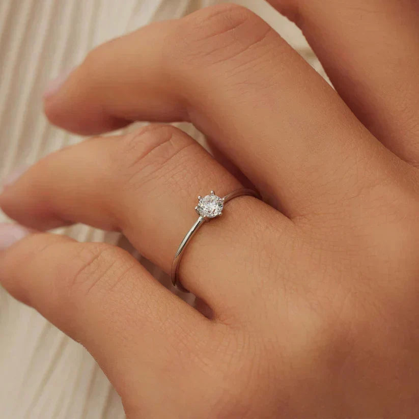 White Gold Ring - Abella Maris Elegant Statement Ring