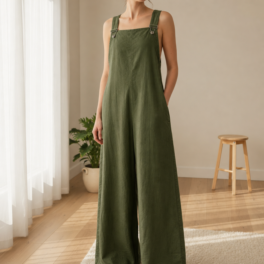 Corte Linen Bib Overall Jumpsuit