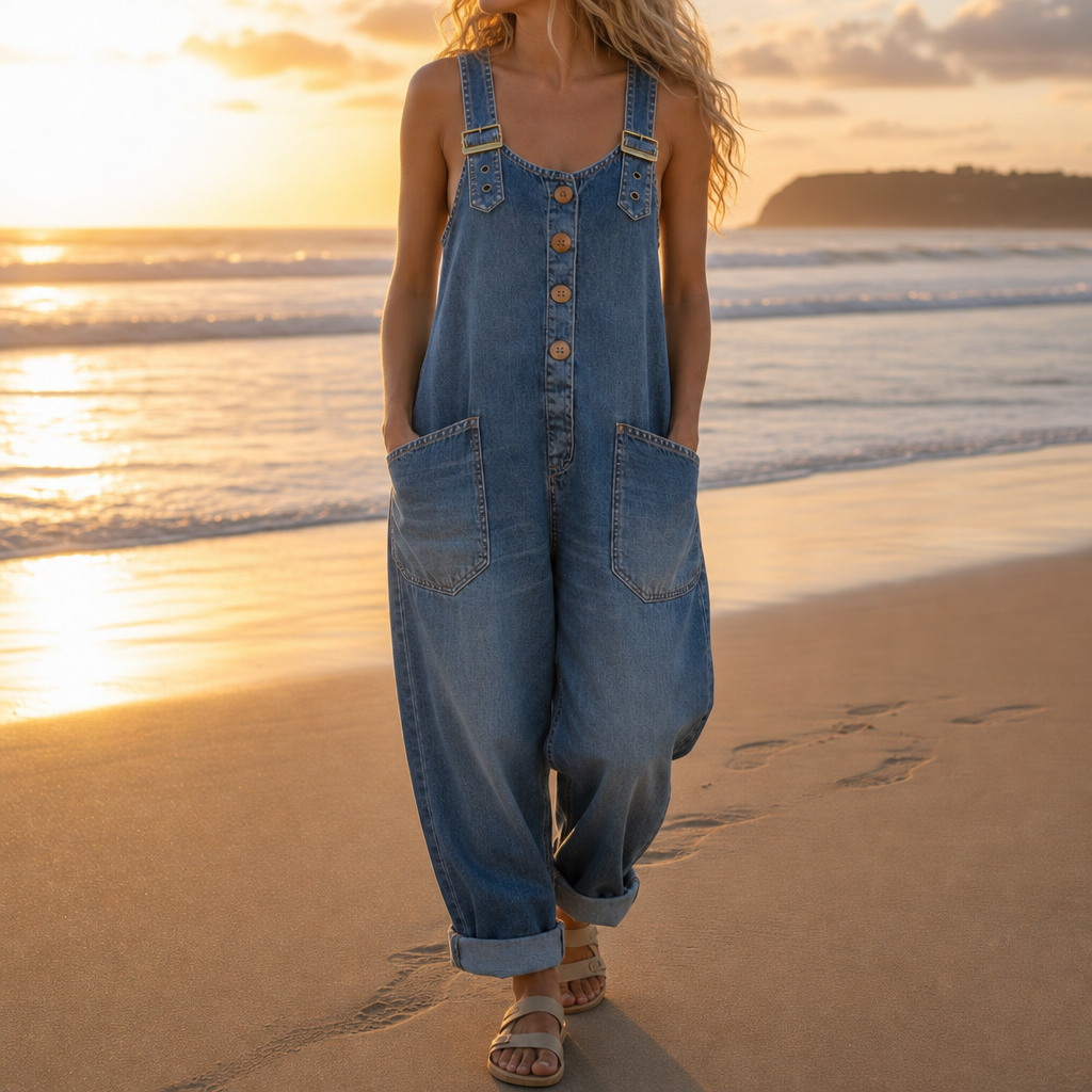 Figueres Relaxed Denim Overalls