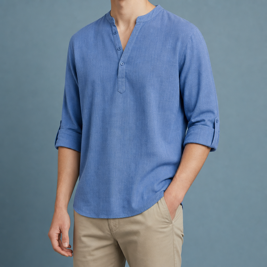 Roussillon Linen Henley Shirt