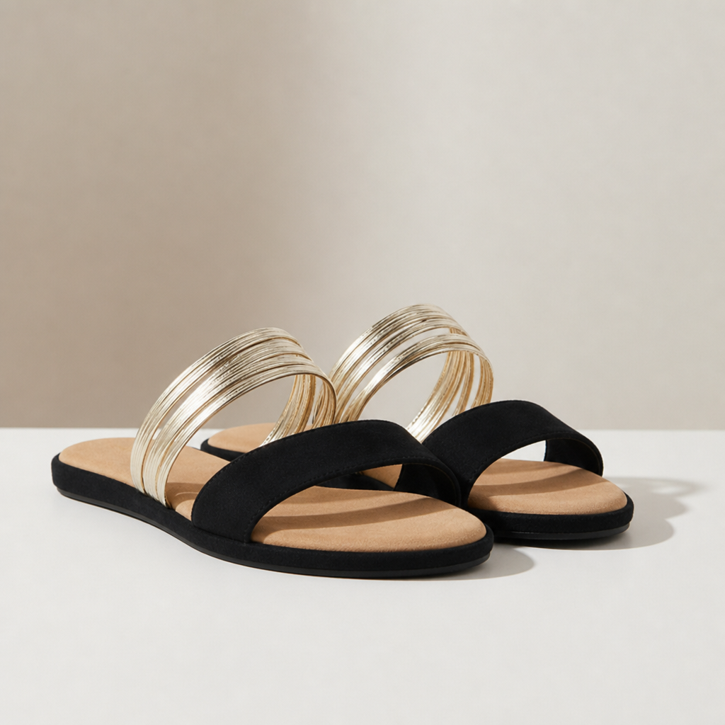 Birgu Gold Multi-Strap Slides