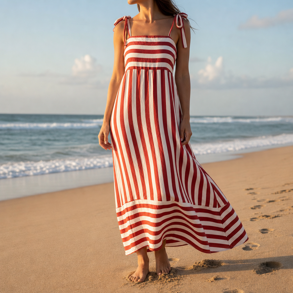 Arles Tie-Strap Maxi Dress
