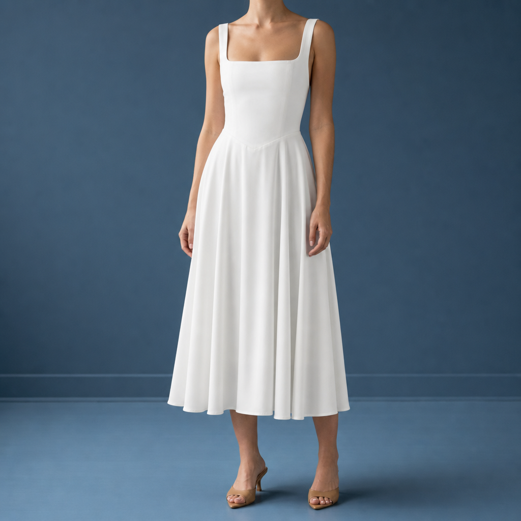 Tavira Square Neck Fit & Flare