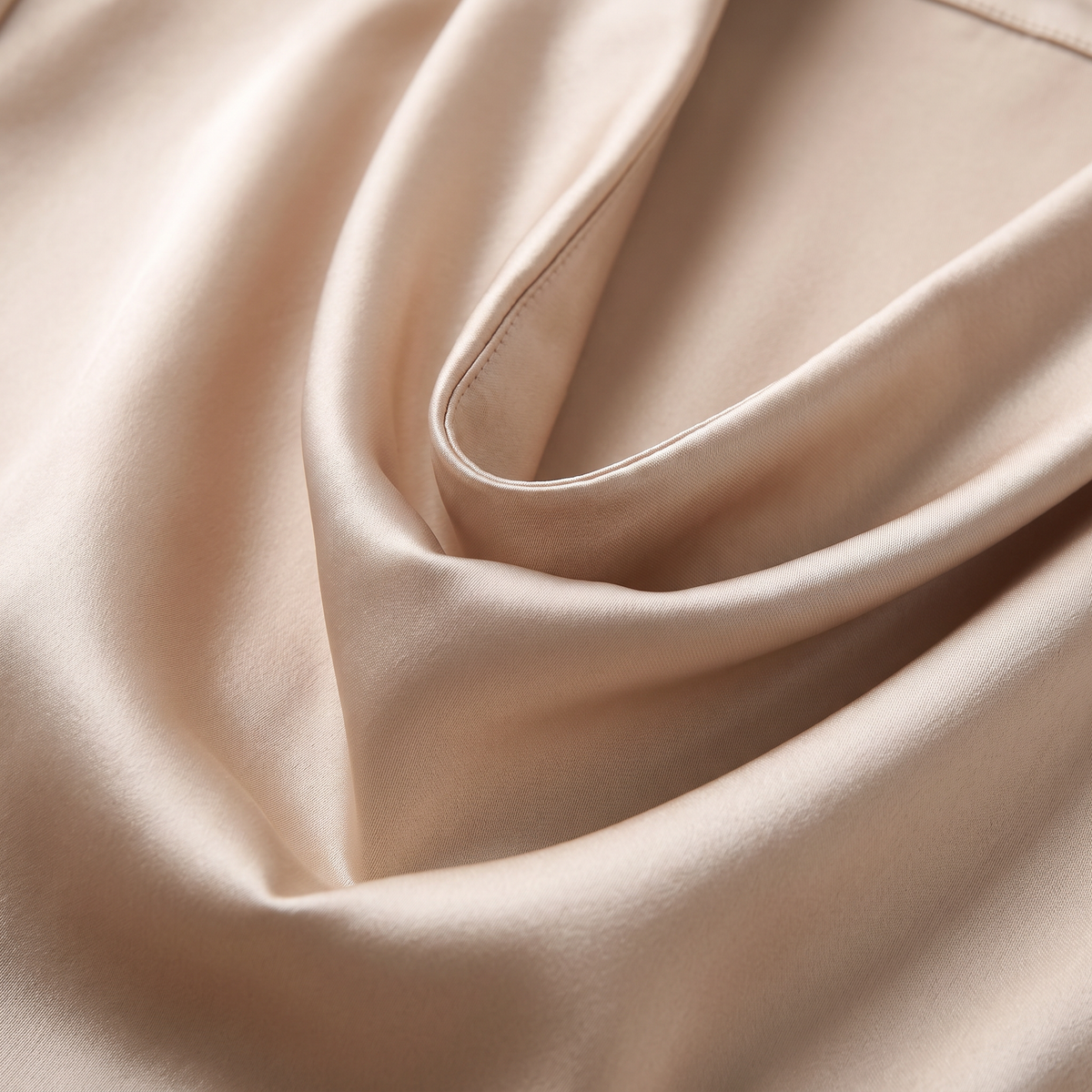 Women's Satin-Finish Cowl Neck Blouse with Collar | Long Sleeves, Relaxed Drape | Sizes XS to 3XL, 8 Colors