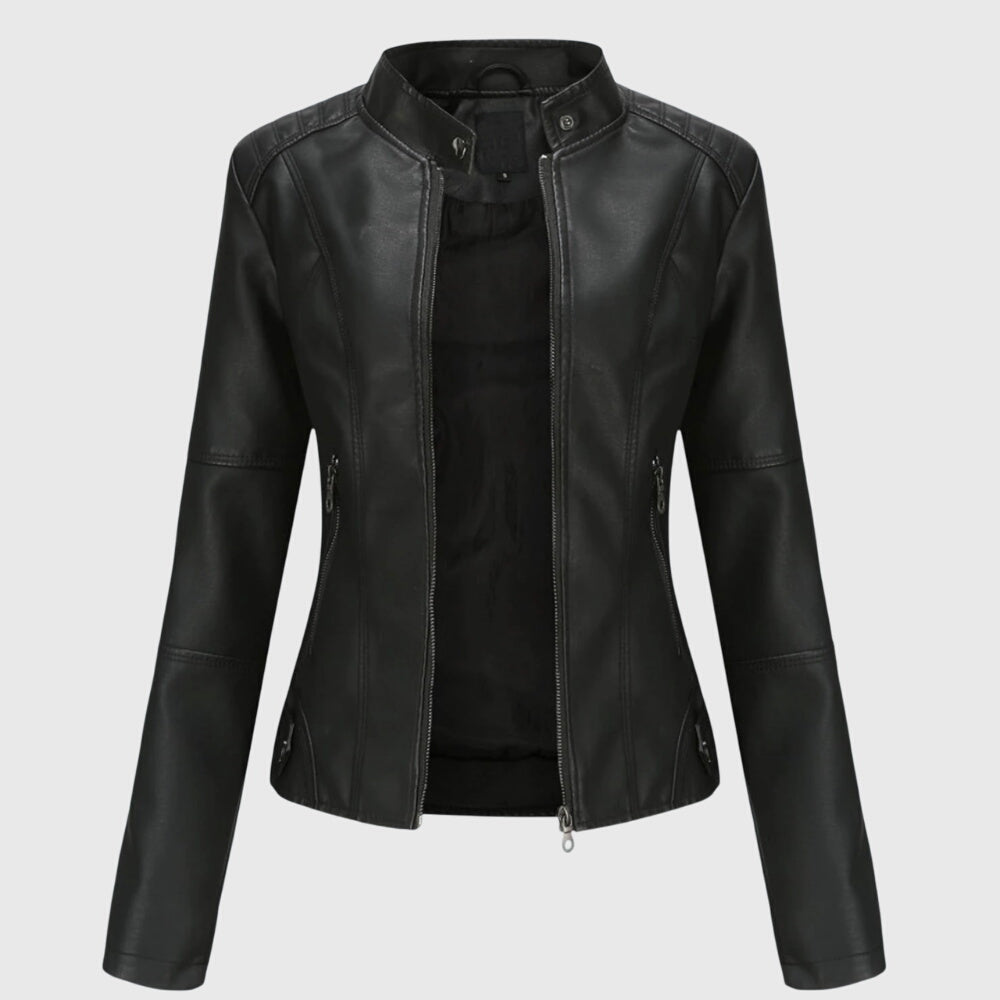 Giorgina | Womens Leather Jacket with Tailored Fit | Office to Night Out Layer | Black, Beige, Red and More XS-4XL