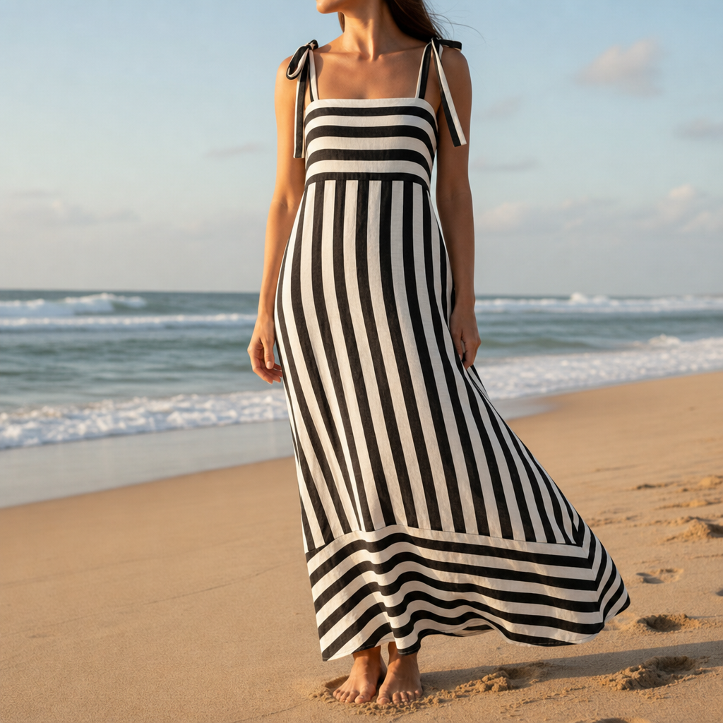 Arles Tie-Strap Maxi Dress