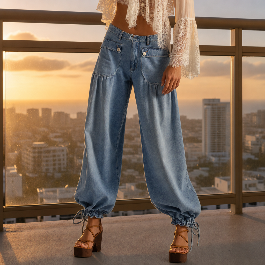 Alassio Denim Balloon Pants