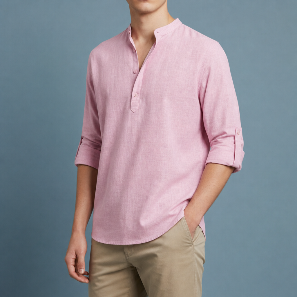 Roussillon Linen Henley Shirt