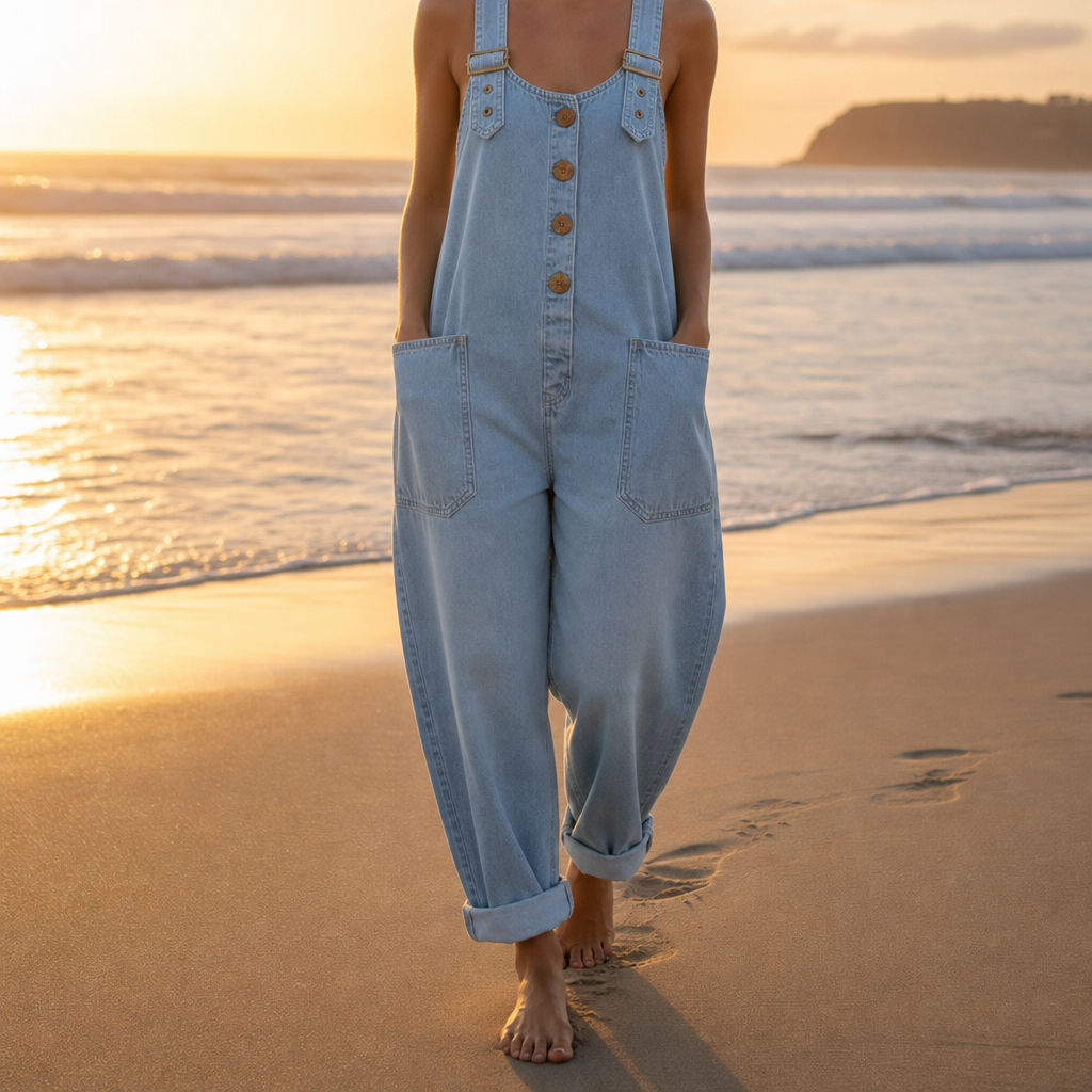 Figueres Relaxed Denim Overalls