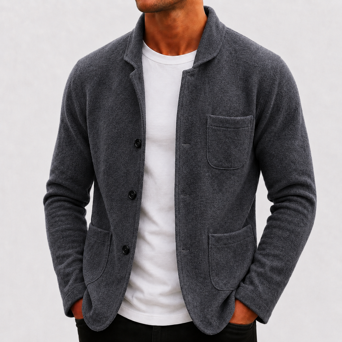 Kiel | Mens Slim Fit Knit Cardigan | Close-Cut Knit Layer for Smart Casual | Gray, Beige, Black and More S-2XL