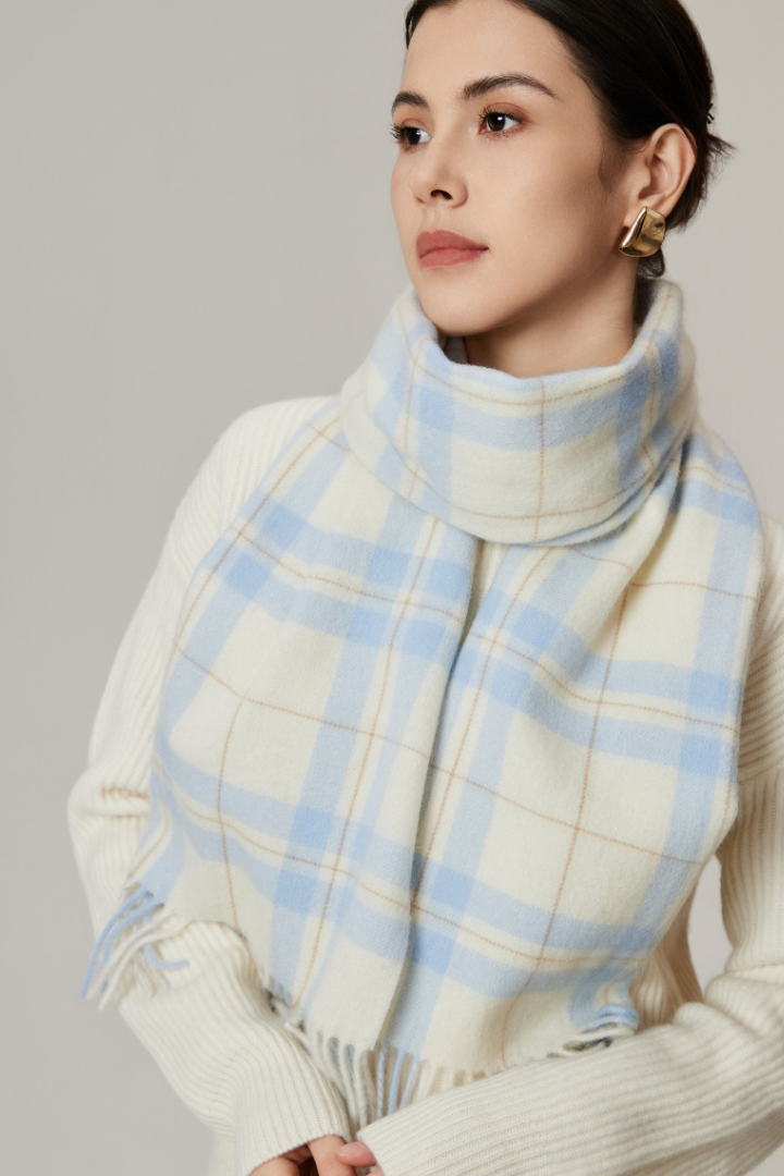 Belmere Wool Checked Scarf