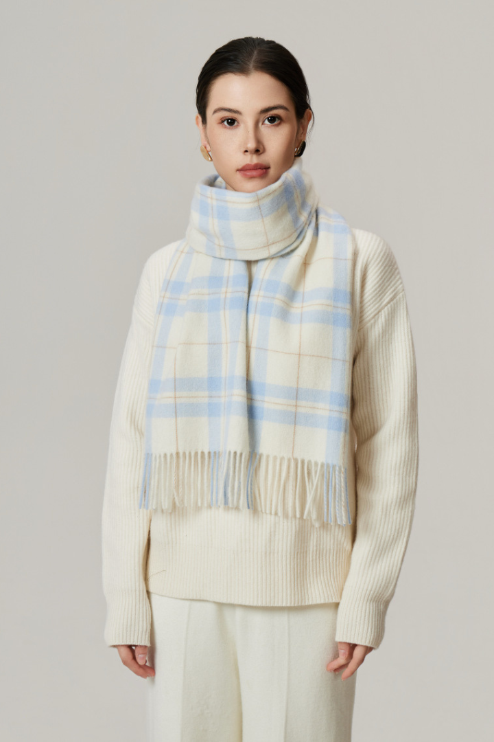 Belmere Wool Checked Scarf