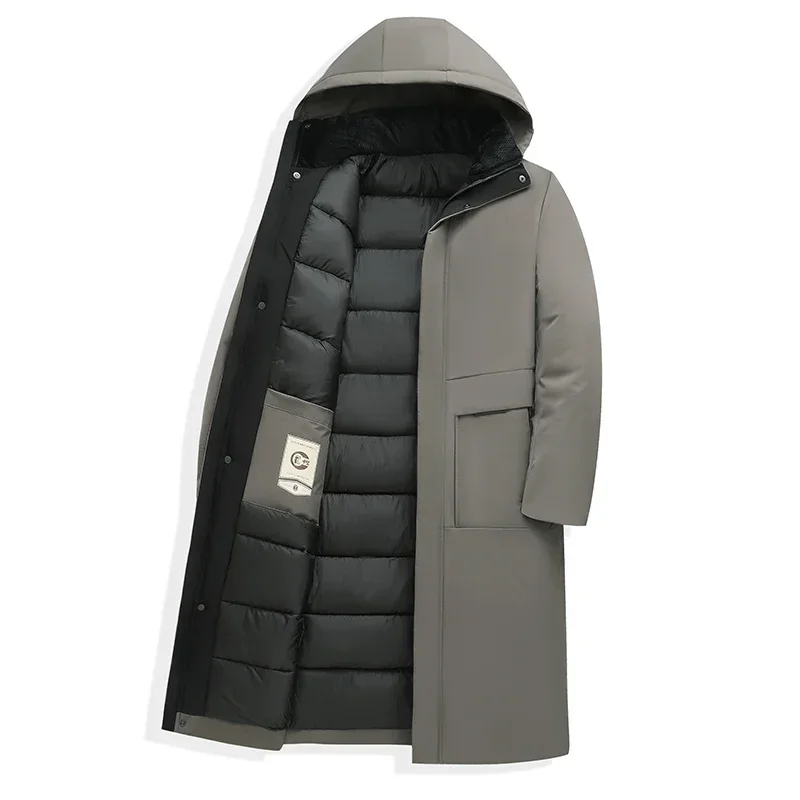 Alexander | Mens Long Winter Quilted Coat with Hood — Padded Insulation in 3 Colors S–3XL | Westmere