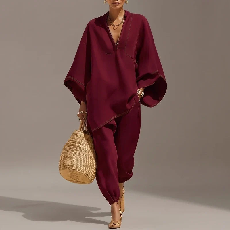 Noemie Linen Two Piece Pants Set