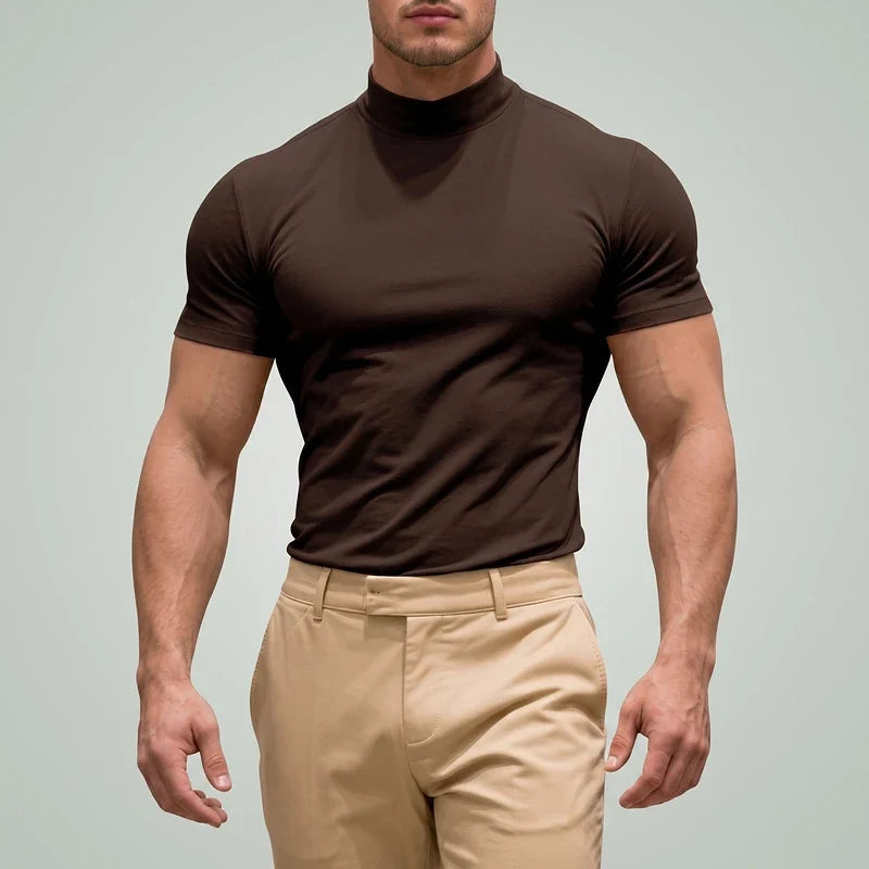 Osmond Slim Mock Neck Tee