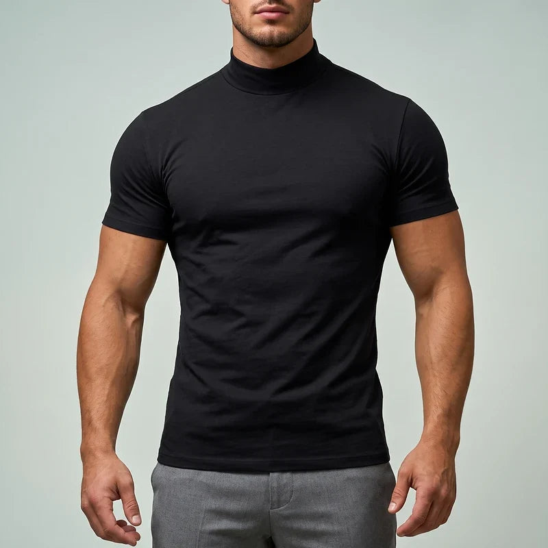 Osmond Slim Mock Neck Tee