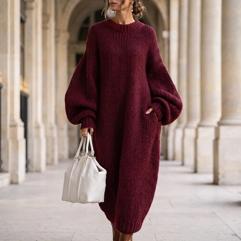 Ingrid Ribbed Knit Maxi Dress