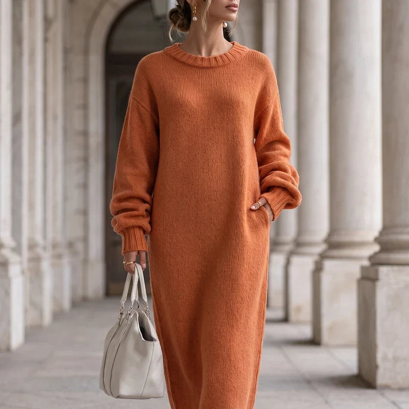 Ingrid Ribbed Knit Maxi Dress