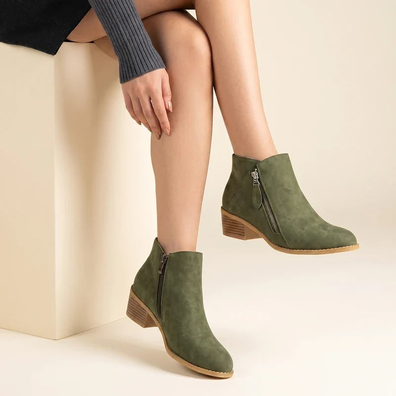 Blanche Block Heel Ankle Boots