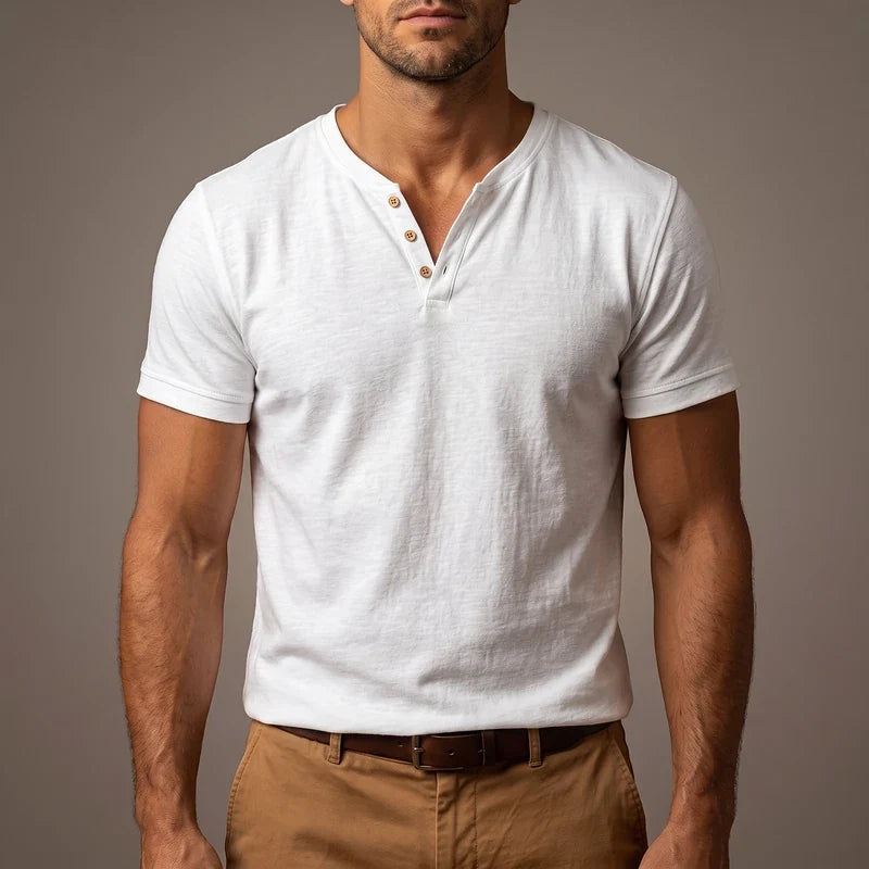 Wendell Slim V-Neck Henley