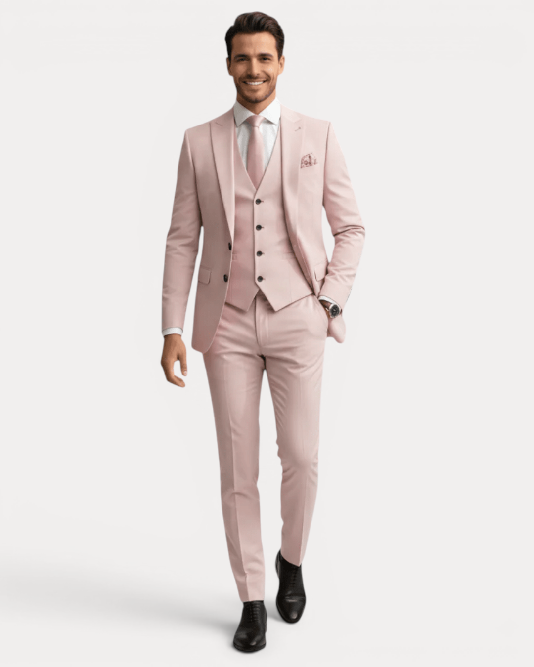 Men's Three-Piece Suit, Notched Lapels, Tailored Fit