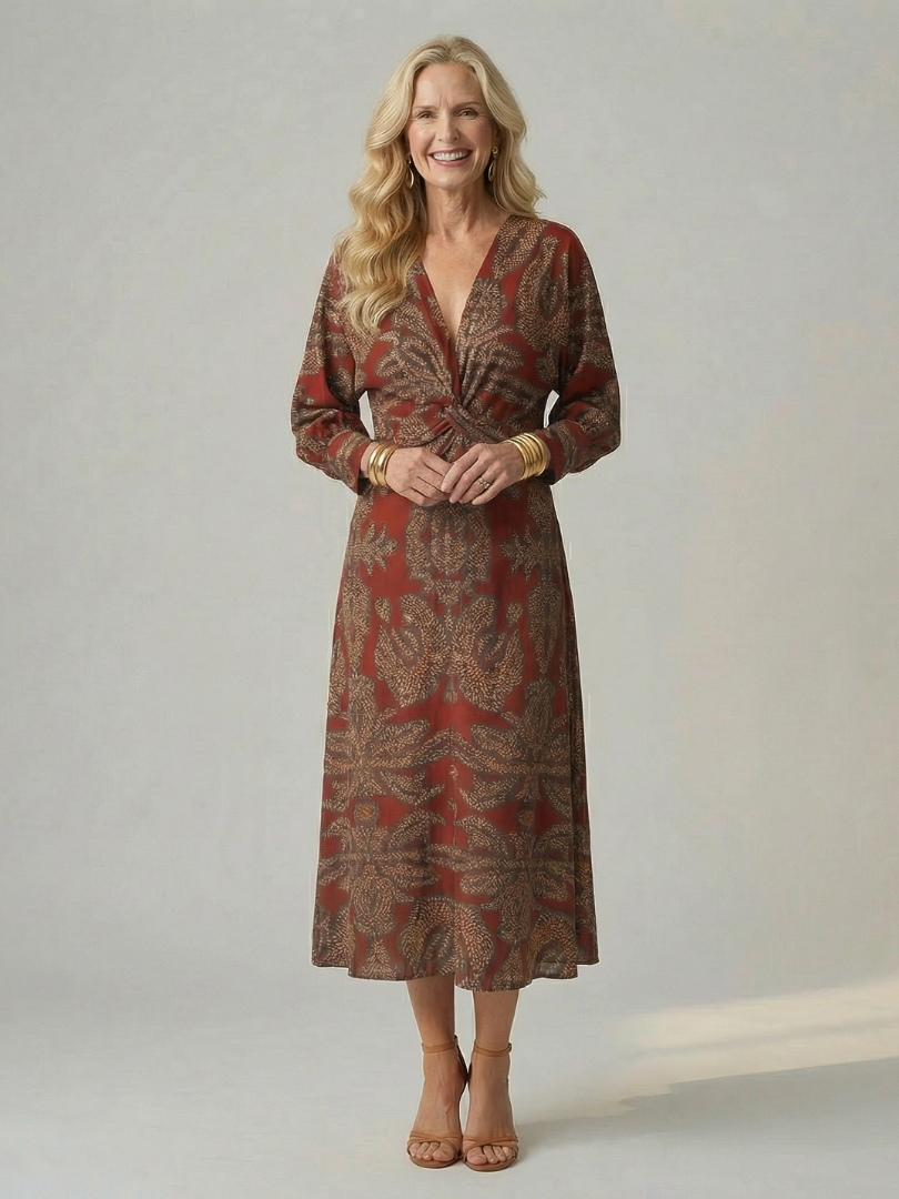 Lune | Natural Crossover Midi Dress™