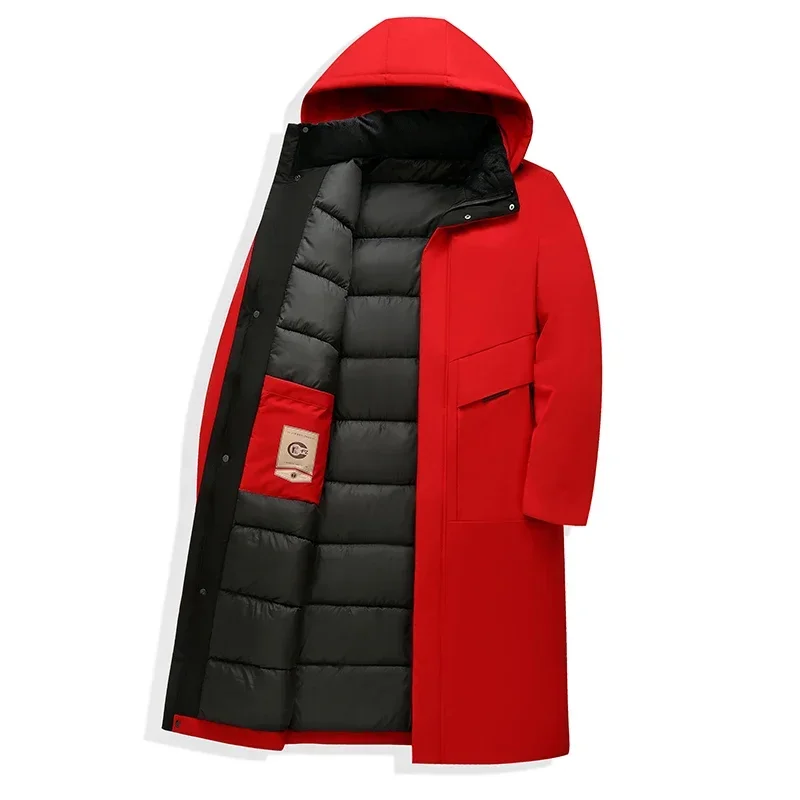Alexander | Mens Long Winter Quilted Coat with Hood — Padded Insulation in 3 Colors S–3XL | Westmere