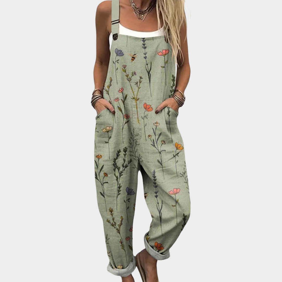 Bianca | Geometric wide-leg printed jumpsuit