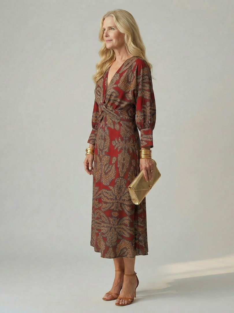 Lune | Natural Crossover Midi Dress™