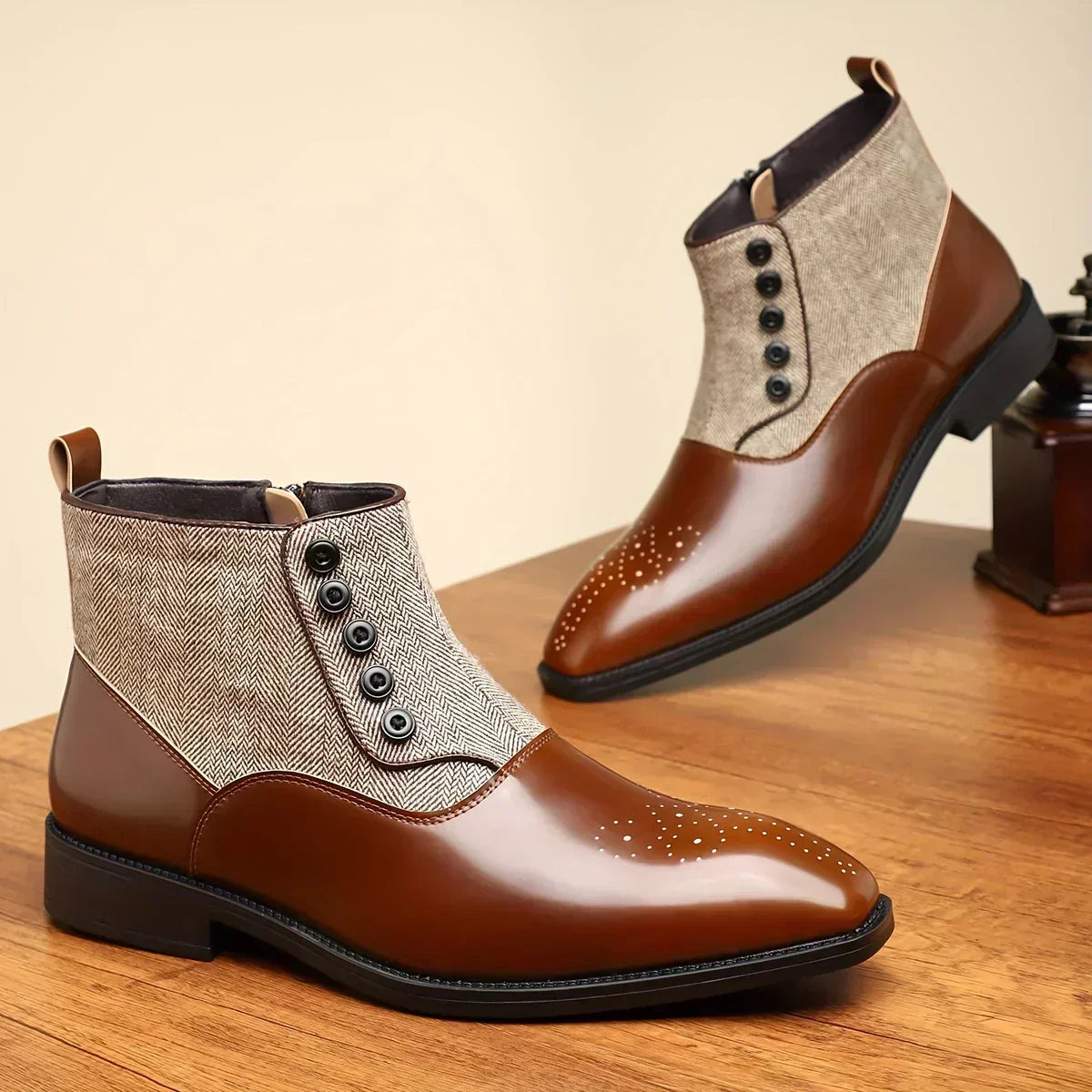 Gerald Wentworth | Men's leather-like Chelsea boots