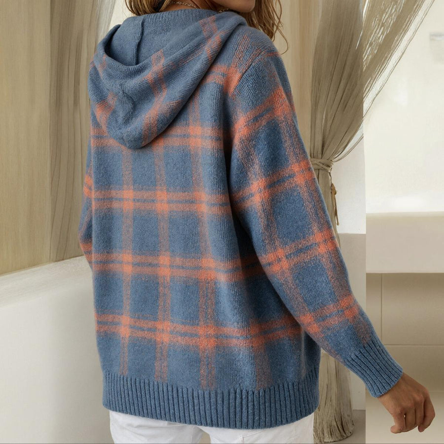 Women's Hoodie with Button Front