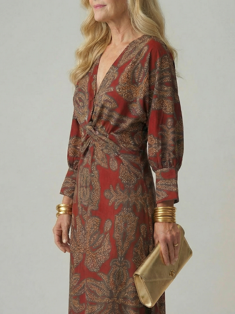 Lune | Natural Crossover Midi Dress™