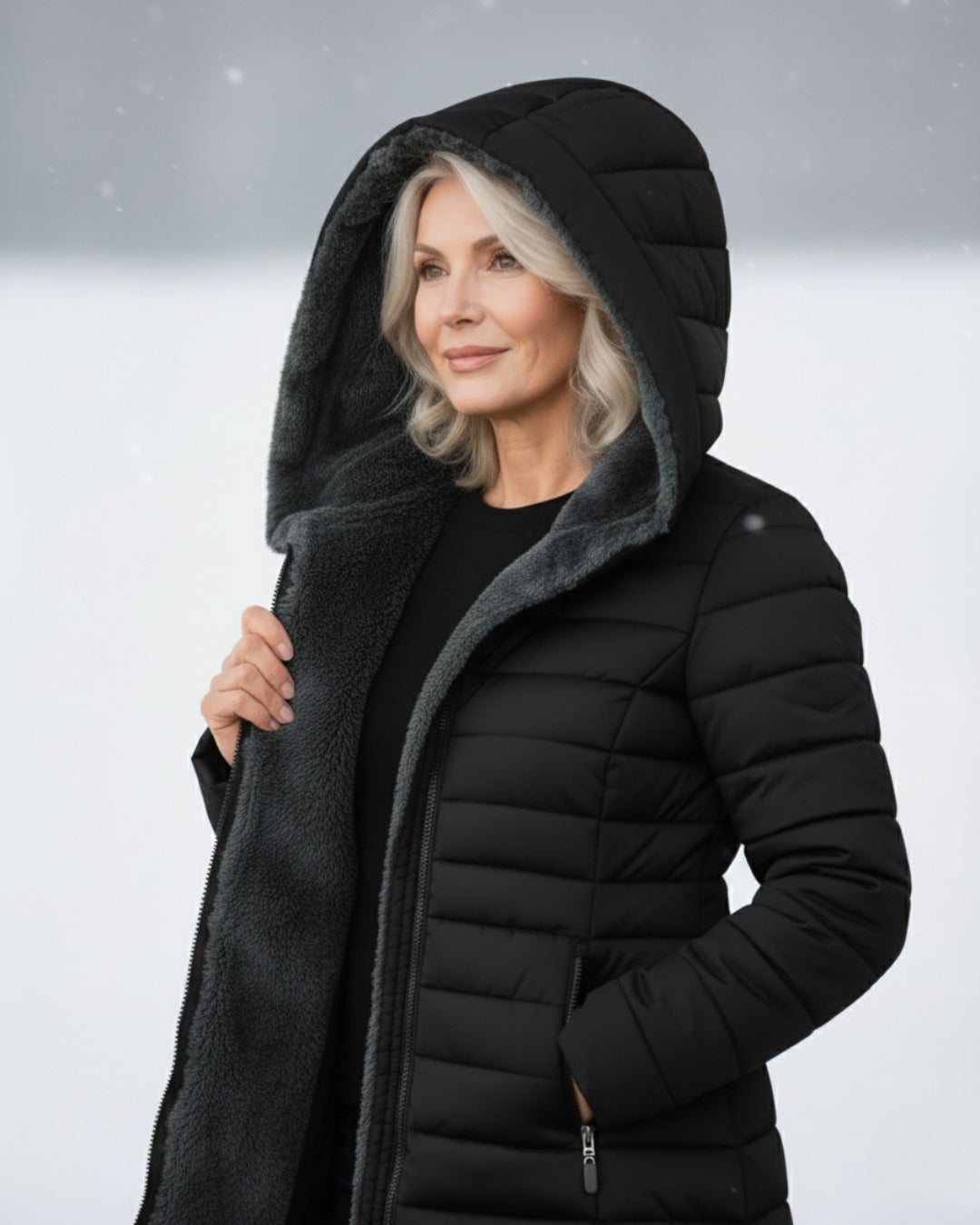 Fleece Lined Puffer Coat