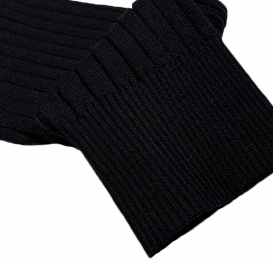 Men's Ribbed Polo Sweater, Long Sleeves, Button Placket