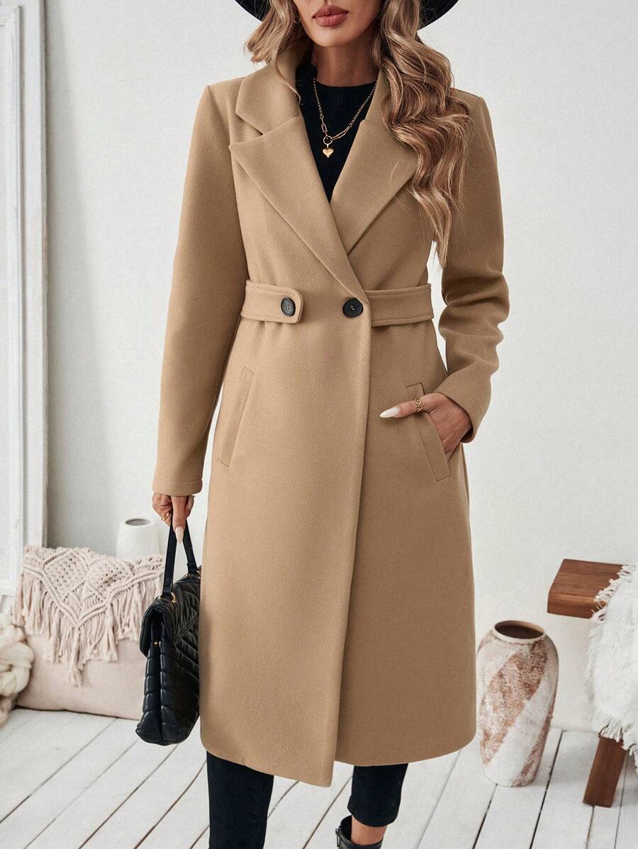 Women's Coat | For Winter | Size S-XL | Khaki, Brown, Coffee, Grey, Dark Blue