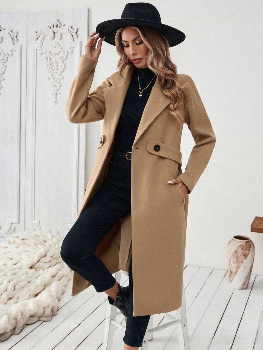 Women's Coat | For Winter | Size S-XL | Khaki, Brown, Coffee, Grey, Dark Blue