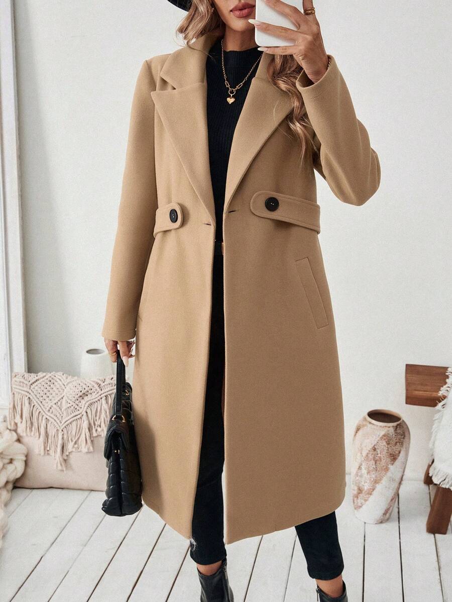 Women's Coat | For Winter | Size S-XL | Khaki, Brown, Coffee, Grey, Dark Blue