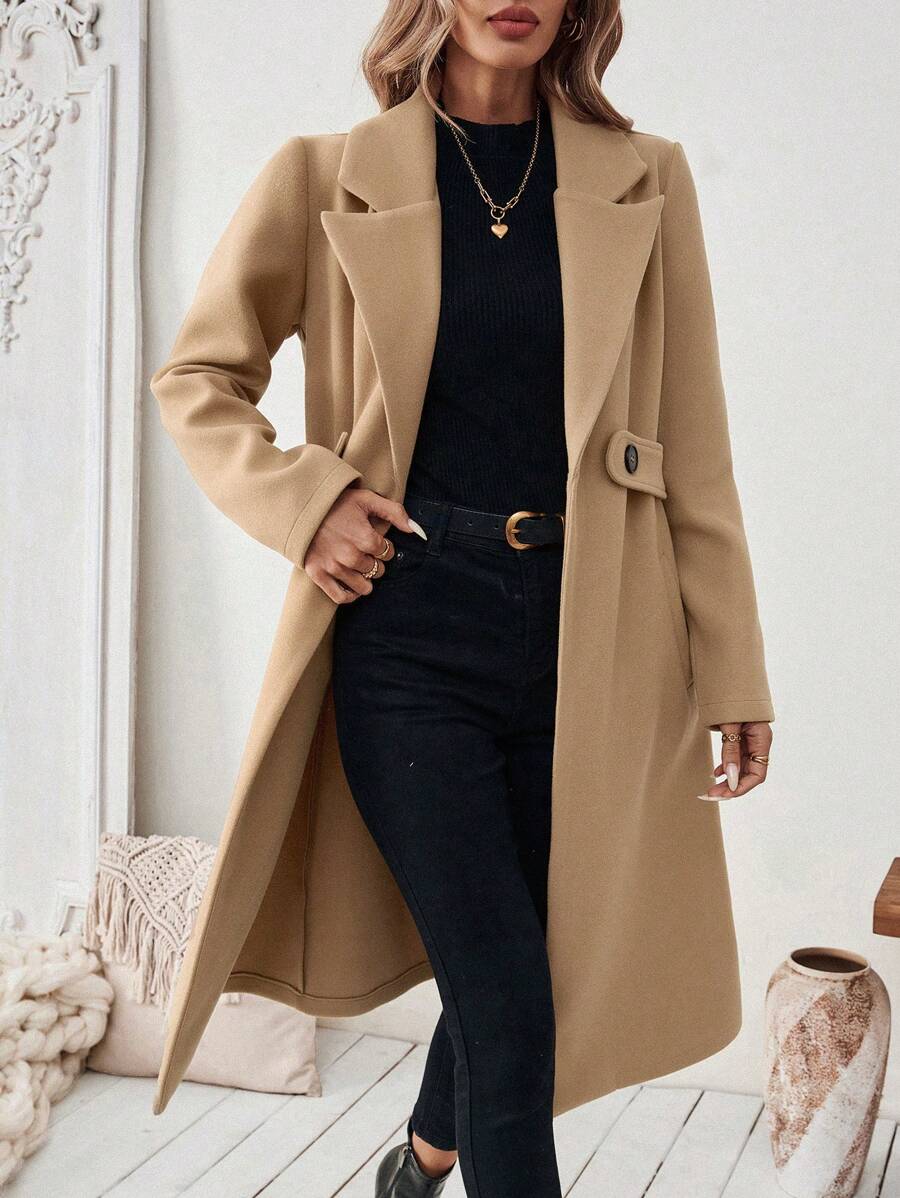 Women's Coat | For Winter | Size S-XL | Khaki, Brown, Coffee, Grey, Dark Blue