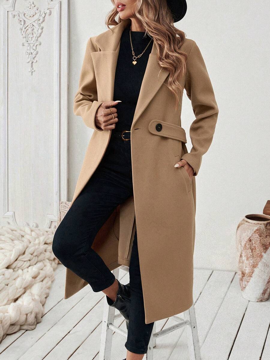 Women's Coat | For Winter | Size S-XL | Khaki, Brown, Coffee, Grey, Dark Blue