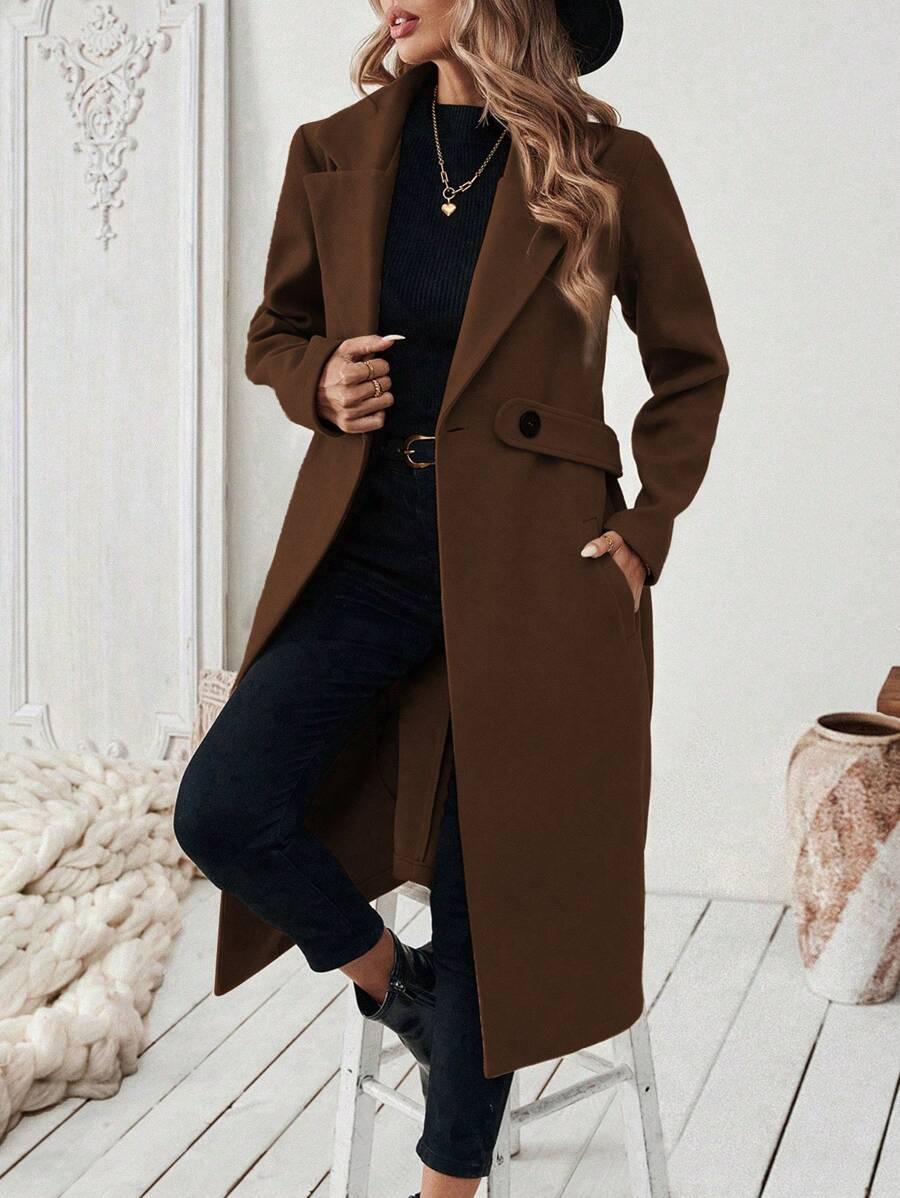 Women's Coat | For Winter | Size S-XL | Khaki, Brown, Coffee, Grey, Dark Blue