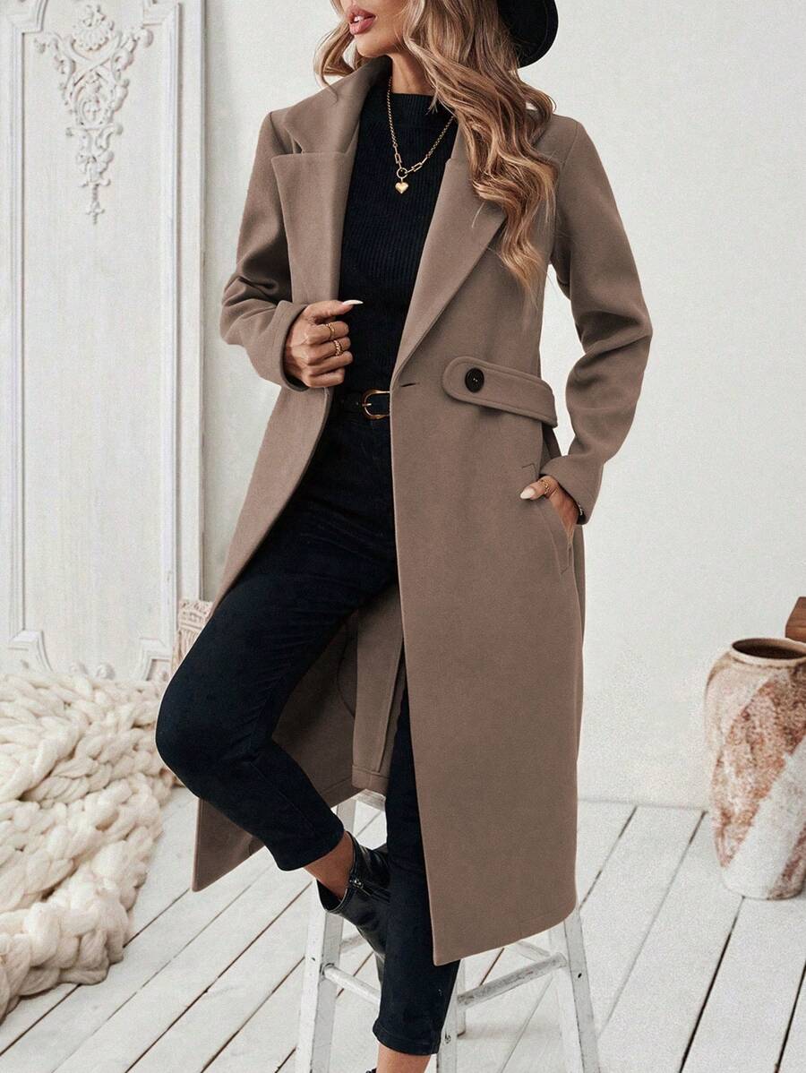 Women's Coat | For Winter | Size S-XL | Khaki, Brown, Coffee, Grey, Dark Blue